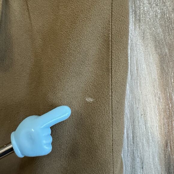 VTG Colours by Alexander Julian Mens Jacket XL Tan Faux Suede Lightweight Preppy - Picture 10 of 11